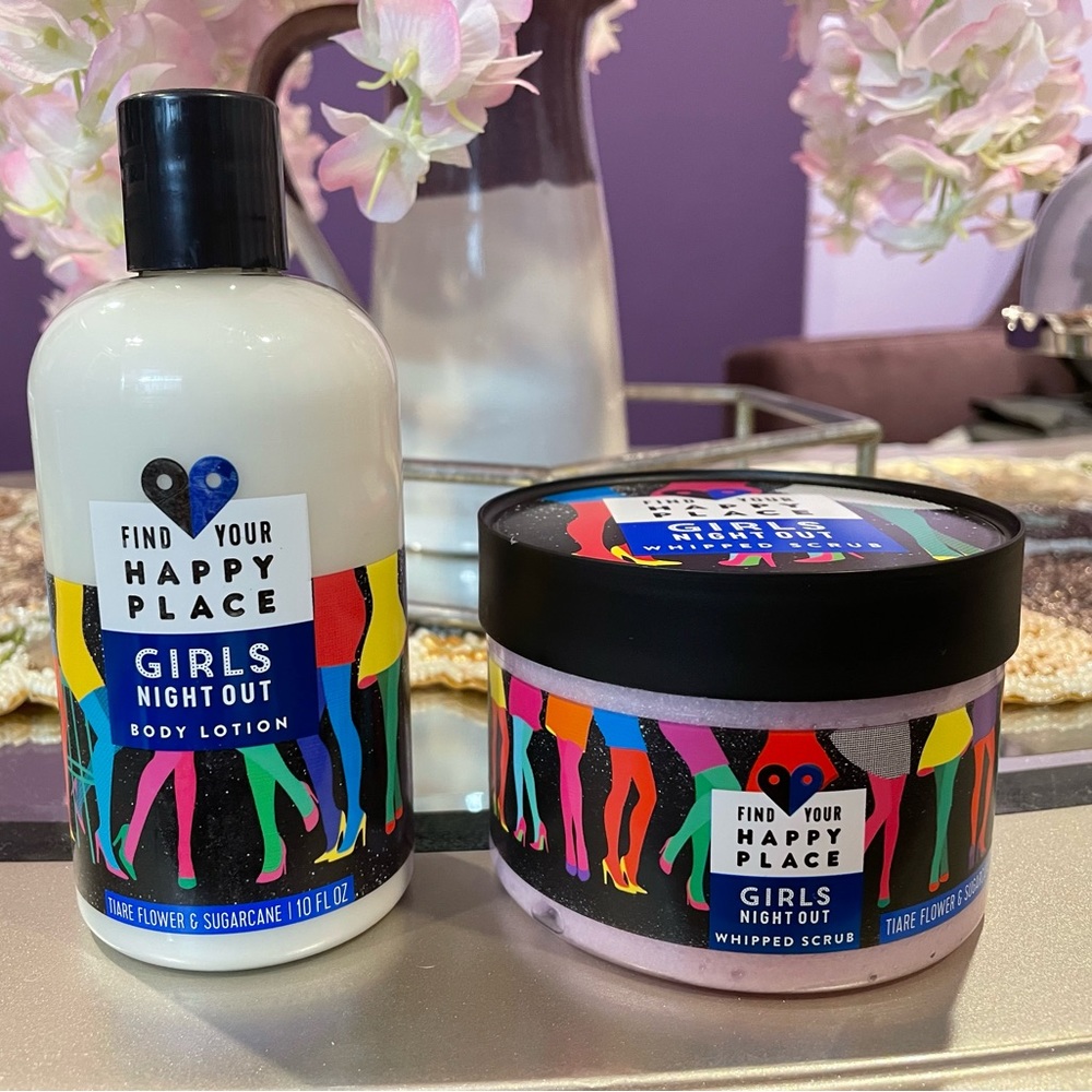 Body lotion and whipped scrub